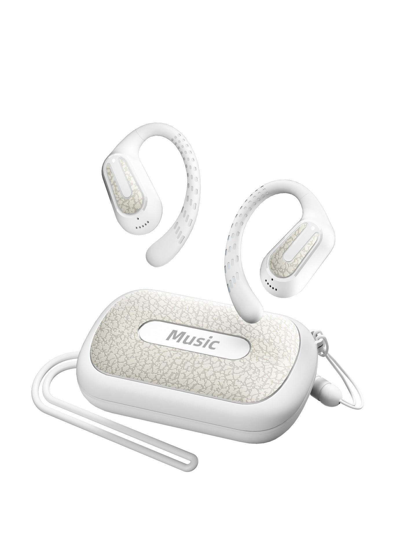 Cross-Border2025New Wireless Bluetooth Headset OWS Clip-on Ear Hook Gaming Sports Noise Cancelling Long Battery Life