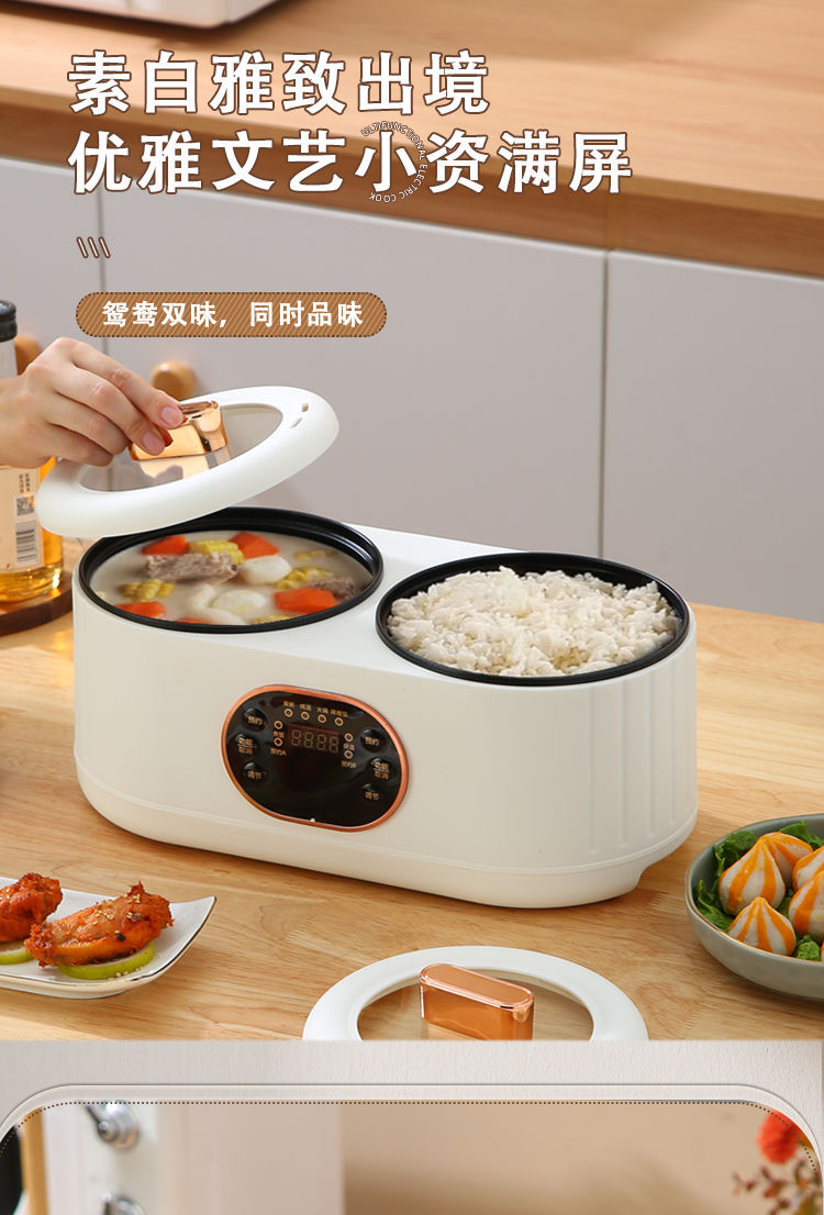 Wholesale Dual Pot Rice Cooker Fully Automatic Multi-Functional Integrated Rice Cooker Hot Pot Steaming Intelligent Reservation Insulation