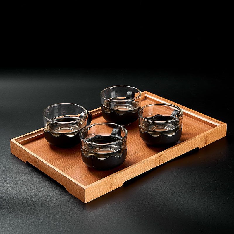 Premium New Chinese Style Heat-Resistant Glass Tea Set National Trend One Pot Four Cups Five-Piece Set Tea Brewing Pot Anti-Scald Tea Cup
