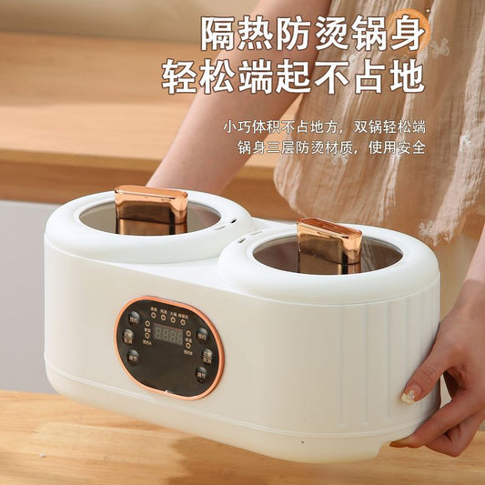 Wholesale Dual Pot Rice Cooker Fully Automatic Multi-Functional Integrated Rice Cooker Hot Pot Steaming Intelligent Reservation Insulation