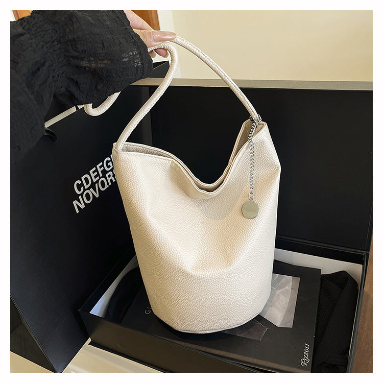 Women's Commuter Tote Bag Versatile2024New Fashion Large Capacity Bucket Crossbody Bag High-end Single Shoulder Underarm Bag