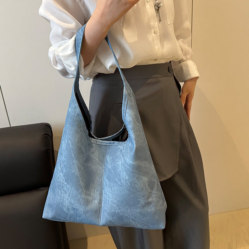 European and American Style Large Capacity Women's Bag2025Summer New Fashionable Single Shoulder Tote Bag Casual Underarm Bag