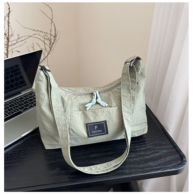 2025New Spring Large Capacity Single Shoulder Crossbody Retro Simple Ruiying Commuter Women's Bag Fashion Casual Tote Bag