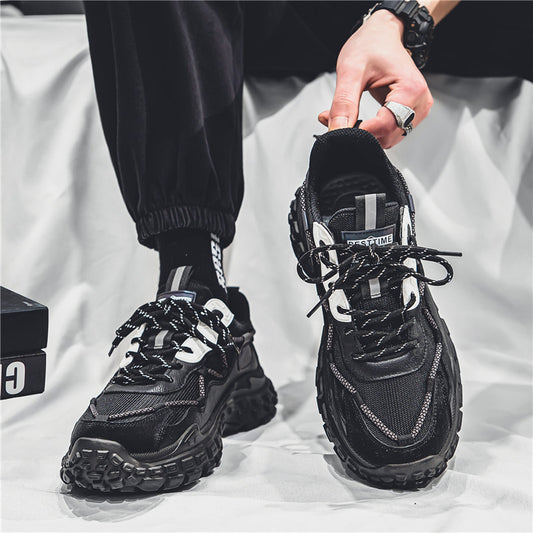 Hot-Selling Men's Shoes Spring Summer Breathable Mesh Shoes Versatile Men's Sports Sneakers Casual Running Thick-Soled Tire Dad Shoes