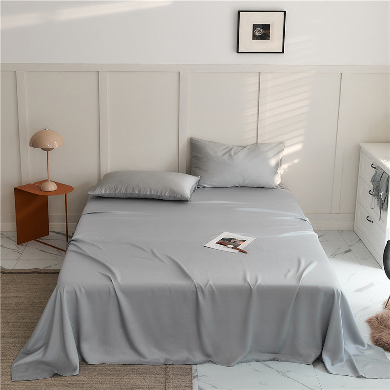 60Lanzing Tencel Single Item Only Bed Sheet Summer Solid Color Lyocell Bed Skirt Silky Cool Single Piece Duvet Cover Quilt Cover