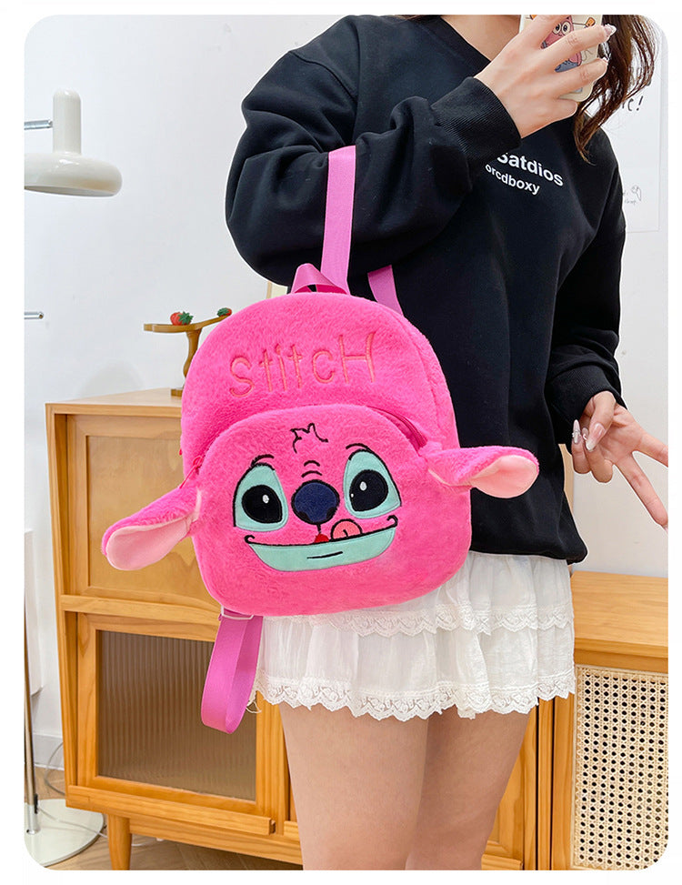 New Stitch Plush Toy Double-Back Cute Children's Large Capacity Backpack for Outings http://detail.1688.com/offer/957031023505.html