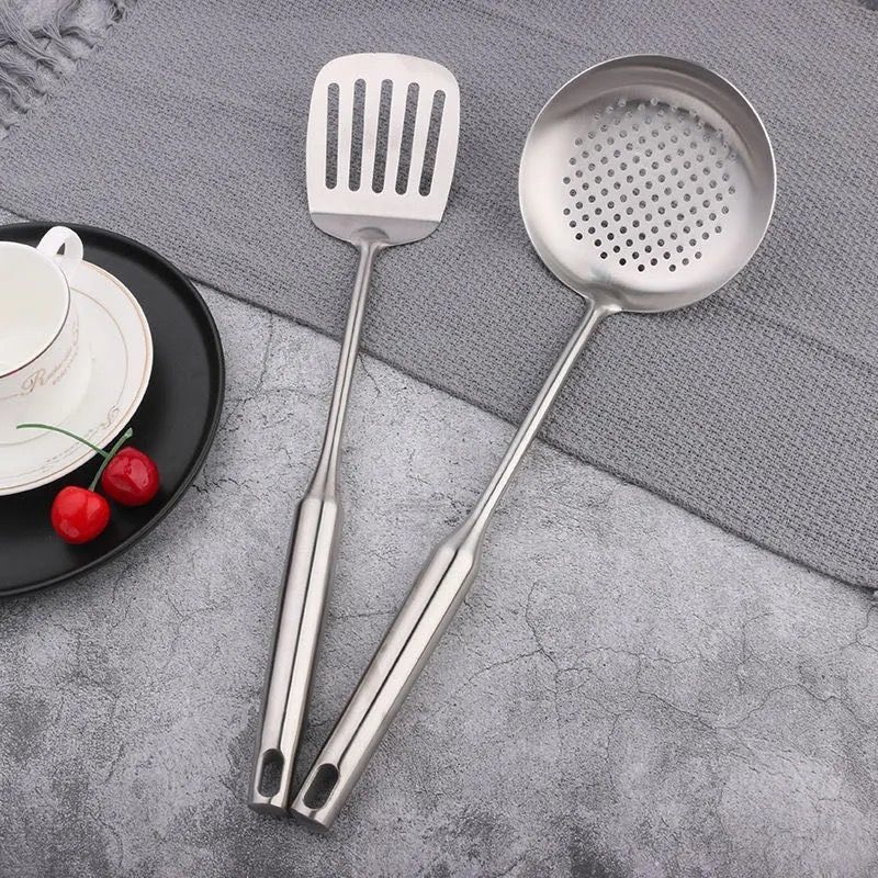 Thickened304Stainless Steel Spatula Set Cooking Spatula Kitchen Supplies Household Stirring Spoon Soup Spoon Colander Wholesale
