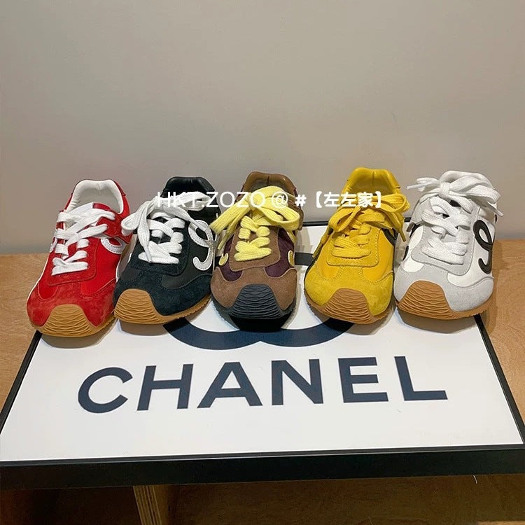 Genuine Leather Children's Spring New Sports Shoes Trendy Brand Hot-Selling Boys and Girls Forrest Gump Shoes German Training Shoes Non-Slip Running Shoes