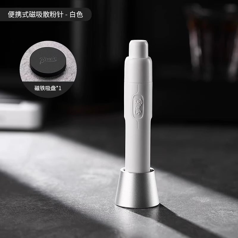 Bincoo Telescopic Magnetic Stainless Steel Powder Needle Coffee Powder Needle Evenly Stirring and Breaking Clumps Black