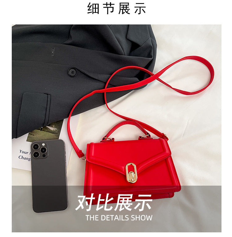 Fashionable and Elegant Small Square Bag2025Summer New Korean Style Niche Casual Commuter Crossbody Bag Trendy Shoulder Bag