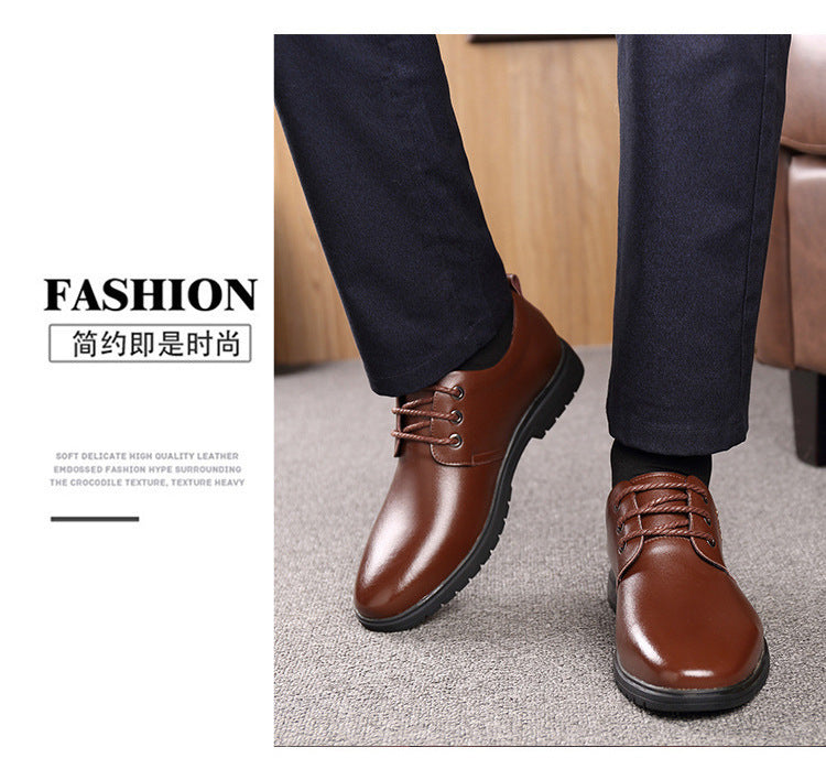 Men's Leather Shoes Business Casual Single Shoes Black Formal Work Shoes Wholesale Men's Casual Shoes Export Work Shoes