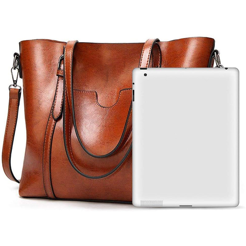 Export Women's Tote Bag PU Urban Simple Women's Travel Versatile Shoulder Bag Crossbody Bag Tassel Handbag