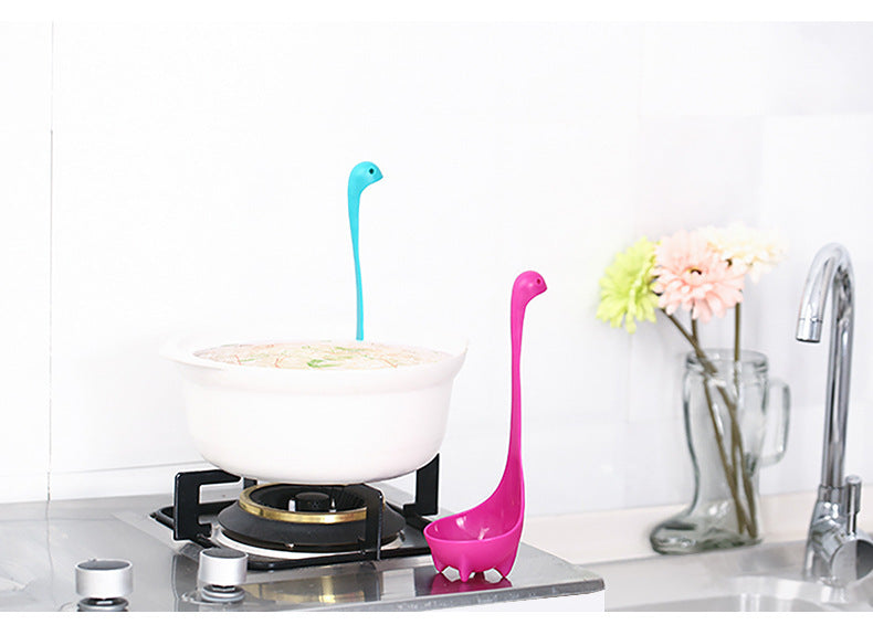 Amazon Creative Loch Ness Monster Spoon Cartoon Food Grade Plastic Spoon Kitchen Tool Manufacturer Wholesale