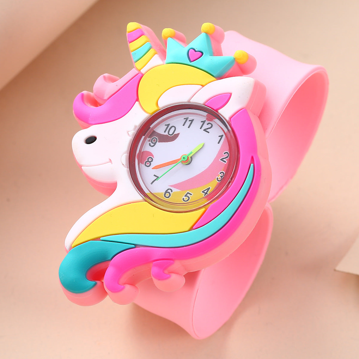 Children's Cute Fashion Snap Watch for Boys and Girls Quartz Watch Childlike Chronograph Large Dial