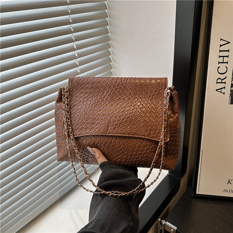 Korean Style ins Chain Bag Versatile Simple Large Capacity Shoulder Bag New Large Underarm Bag Commuter Bag