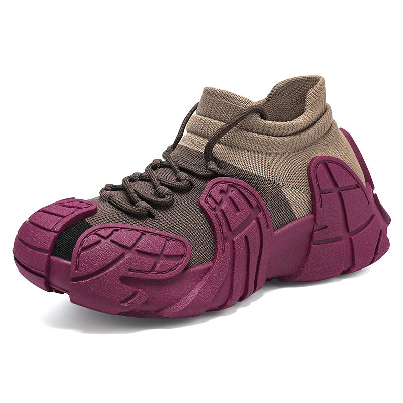 Men's Shoes Summer Breathable Casual Shoes New Cross-border Octopus Thick-soled Shoes Soft-soled Comfortable Sports Shoes Outdoor Hiking