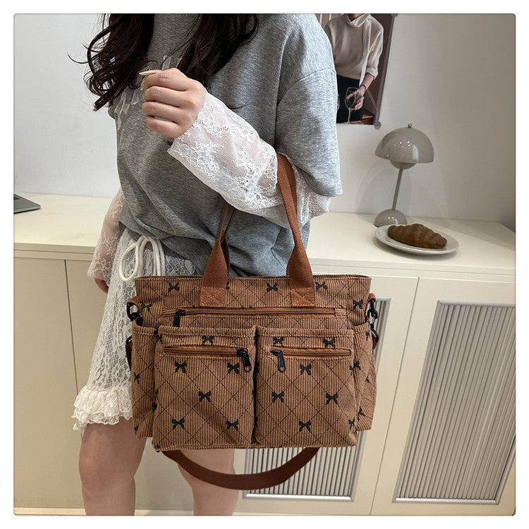 2025Summer New Simple Fashion Underarm Tote Bag This Year's Trendy Retro Commuter Shoulder Bag for Women