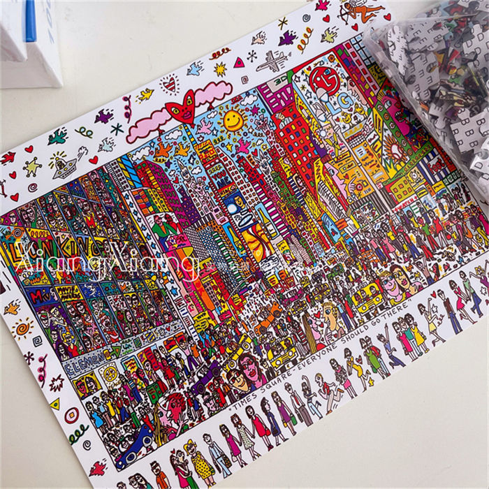 It is said that only20%People can put it together in one go And you? Times Square Puzzle1000Piece0.9kg