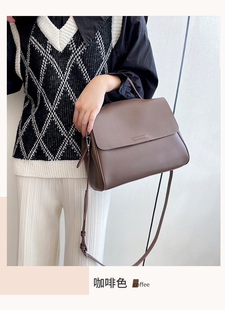Cross-border Tote Bag for Women2024Summer new soft leather large capacity niche high-end genuine leather single shoulder crossbody bag