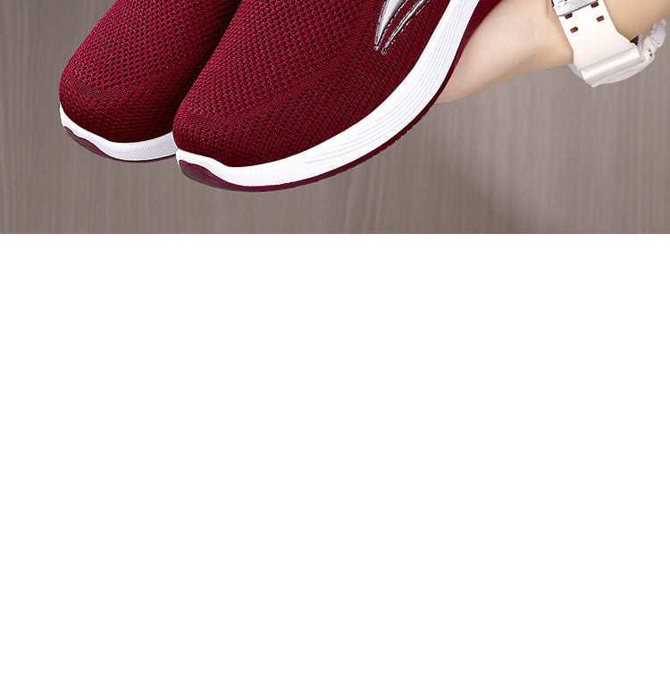 Old Beijing Cloth Shoes for Men, Slip-On Woven Surface Walking Shoes, Elderly Shoes, Non-Slip Soft Sole Casual Sports Shoes