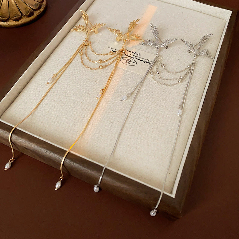 New Chinese Style Phoenix Pearl Tassel Brooch Chinese Style New Fashion Brooch Niche Versatile Exquisite Pin Accessory