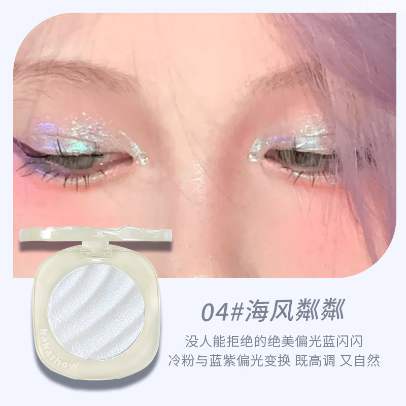 kakashow Shimmer Highlighter Powder Face Brightening 3D Pearlescent Polarized Fine Shimmer Student Contouring Mashed Potato Highlighter