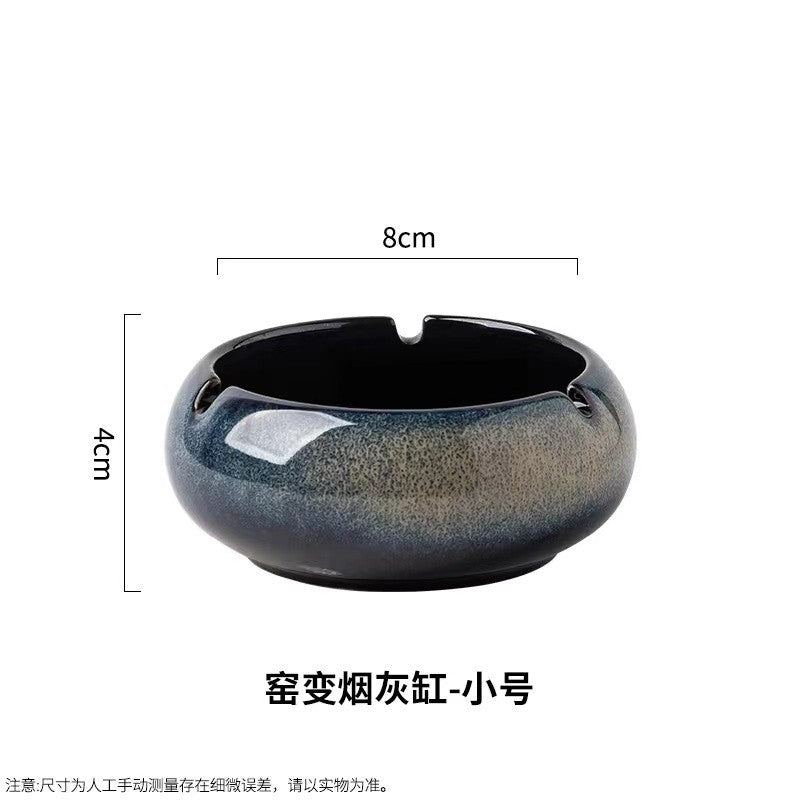Large Ashtray Creative Personality Ceramic Ashtray Home Retro Chinese Style Living Room Light Luxury Office Trendy Ashtray