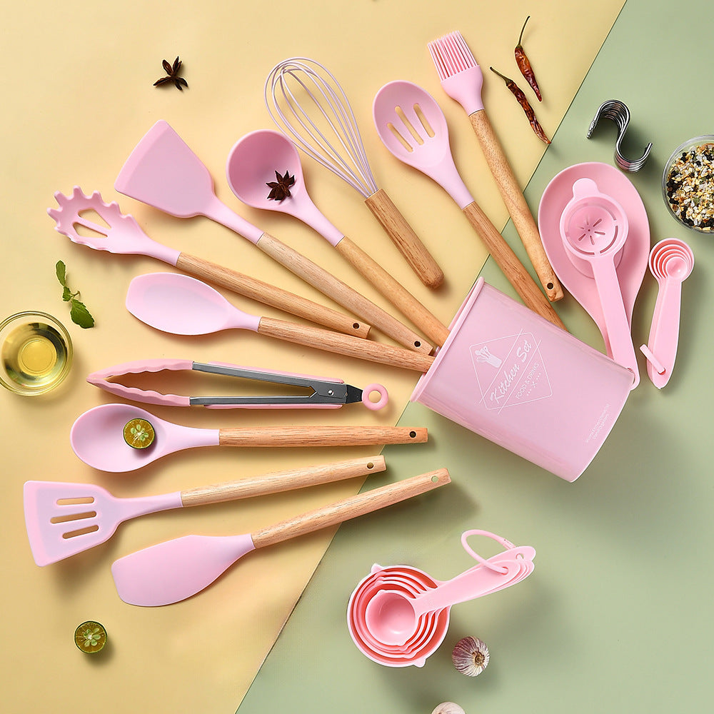 Cross-border Hot-selling Silicone Kitchenware34Set of Non-Stick Spatula, Measuring Cup, and Measuring Spoon kitchen utensil