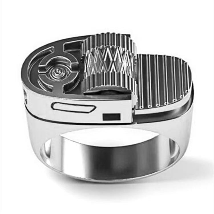 Cross-border Amazon new AliExpress hot-selling jewelry WISH European and American Style Lighter-Shaped Ring Creative Finger Ring