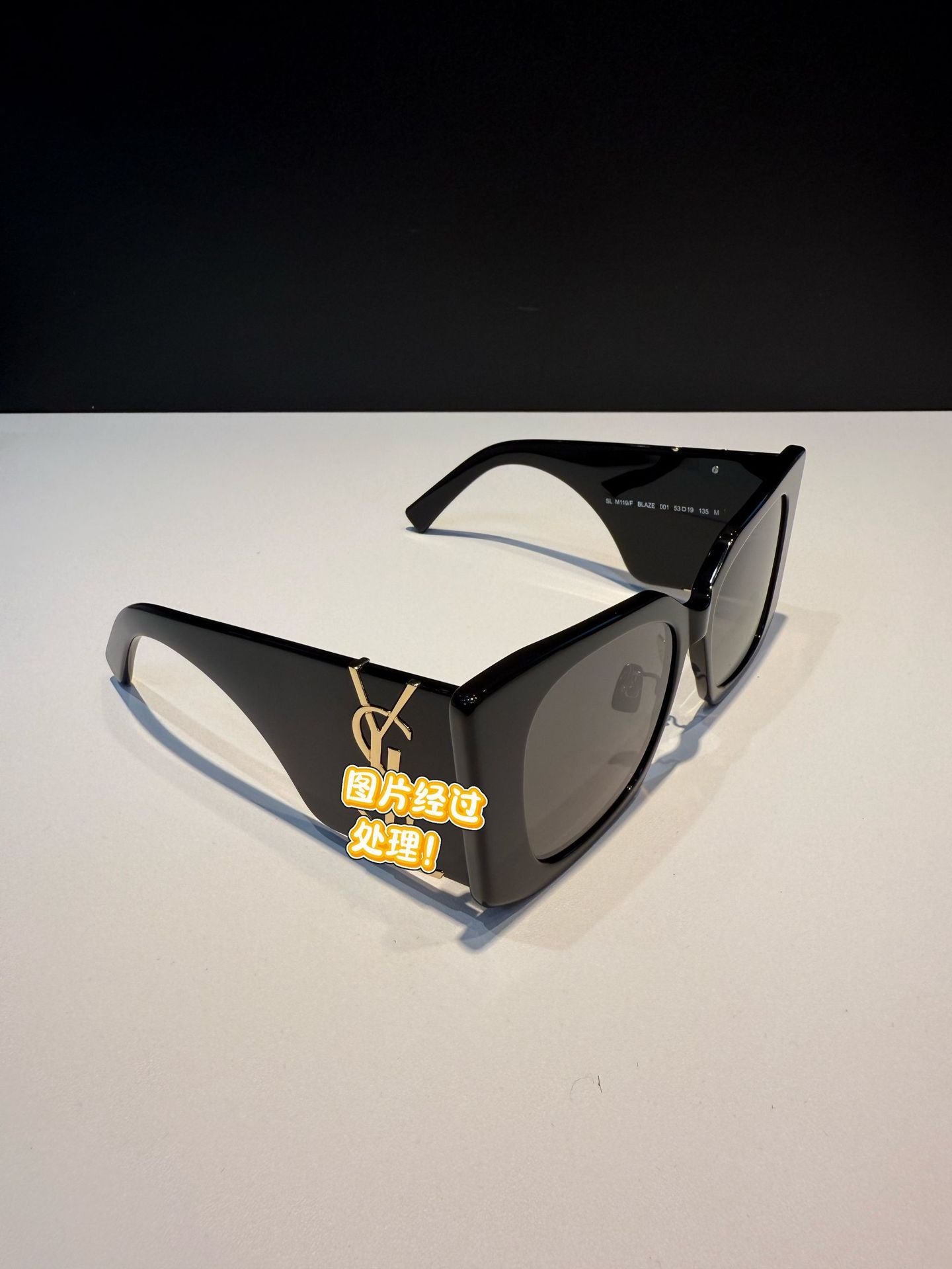 2024New M119Yang Shulin Cat Eye Sunglasses for Women rose The same style of high-end square large-frame sunglasses