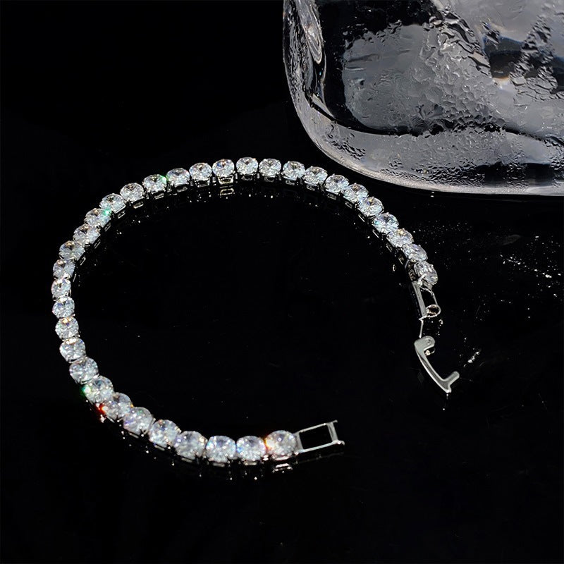 Xiaohongshu Same Style Hot-Selling Zircon Bracelet Light Luxury Niche Exquisite High-End Feel Adjustable Pull Jewelry for Women