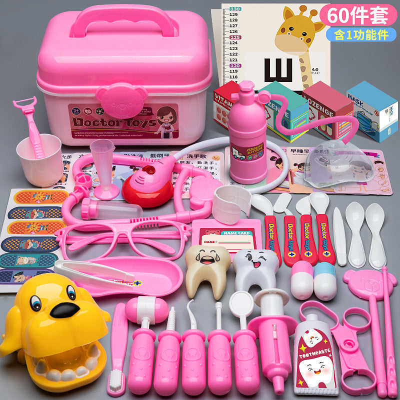 Children's Doctor Toy Set Tools Medical Kit Boys and Girls Pretend Play Nurse Injection Stethoscope Baby