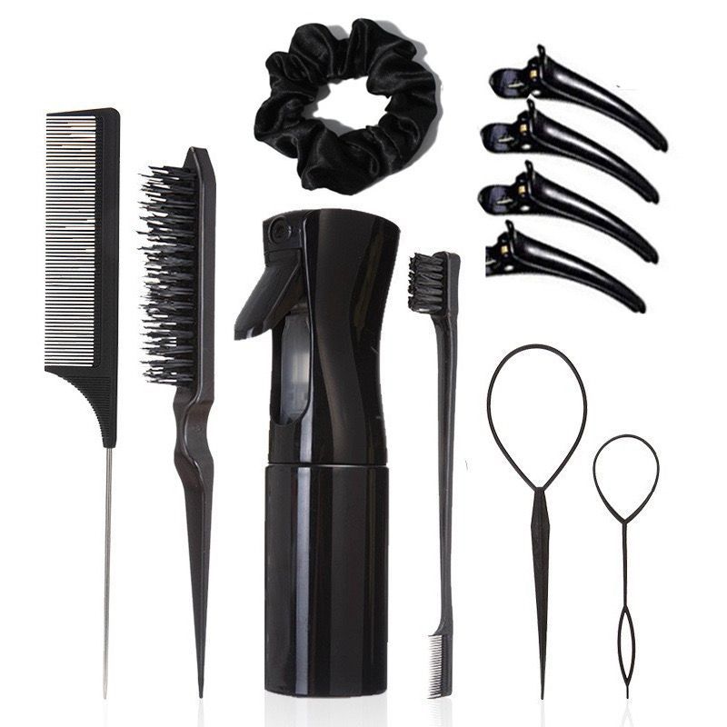 Manufacturer27Hair Washing Brush Scalp Massage Spray Bottle Dispenser Hollow Comb Styling Smooth Hair Comb Hairdressing Set
