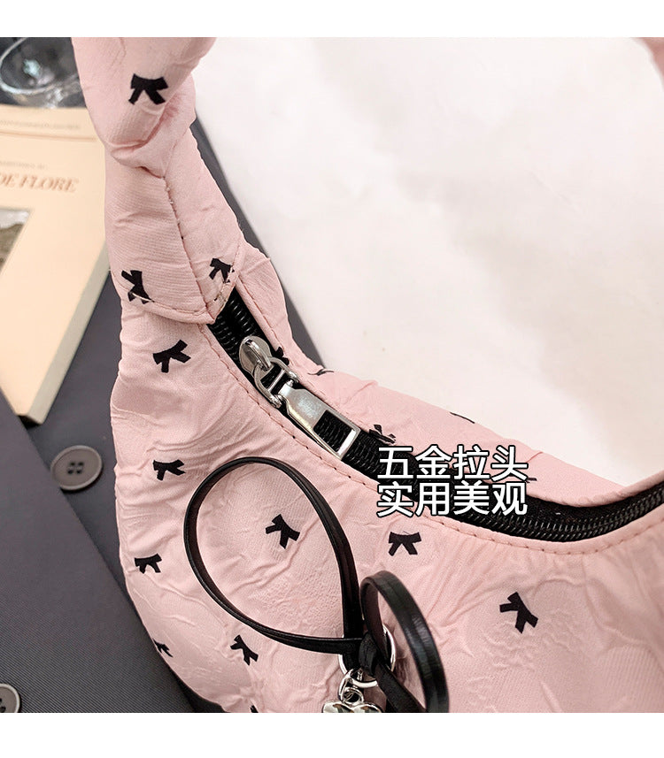 Korean Style Fashion Handbag for Women2025New Bow Crossbody Bag Versatile Parent-Child Cute Children's Bag