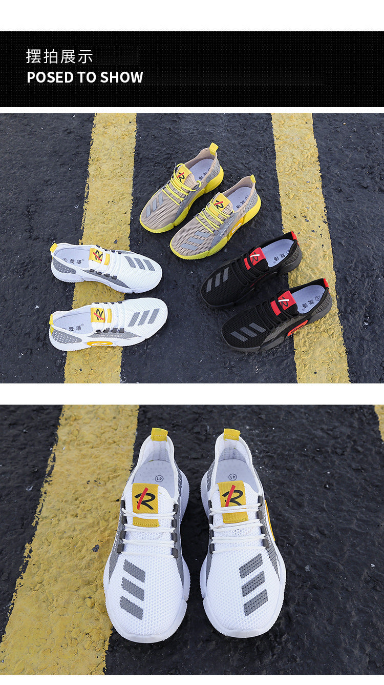 Men's Sneakers2024Spring New Trendy Casual Shoes Running Shoes Couple Shoes Mesh Flyknit Shoes Export