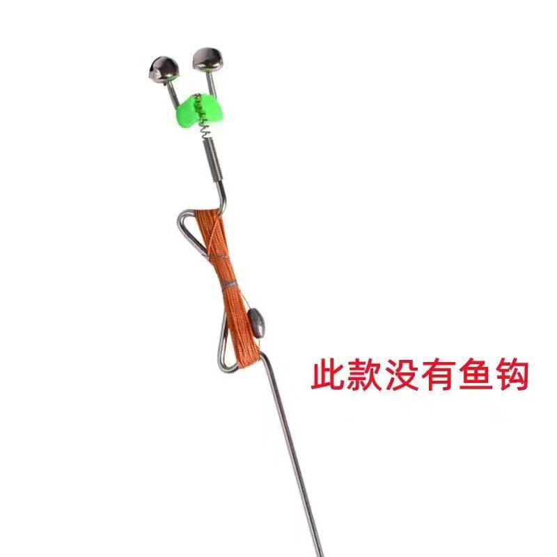 Turtle Fishing Set Hand Line Ground Plug with Spring Bell Automatic Fishing Line Set Integrated Ground Plug for Snakehead Turtle Sea Rod