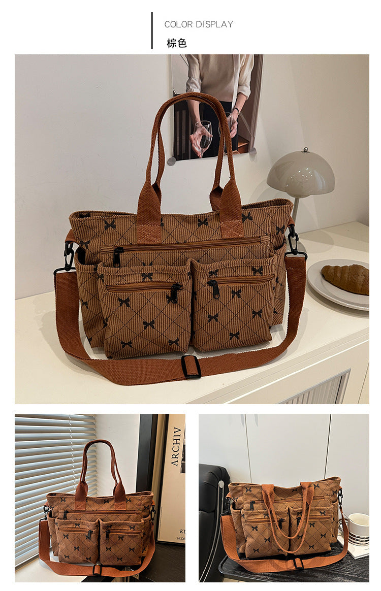 2025Summer New Simple Fashion Underarm Tote Bag This Year's Trendy Retro Commuter Shoulder Bag for Women
