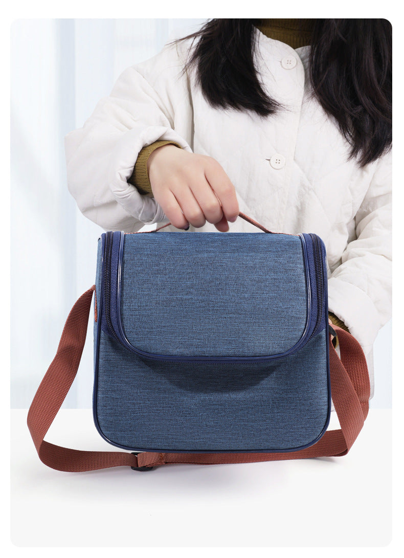 Simple Outdoor Large Capacity Lunch Box Storage Bag, Crossbody Multifunctional Lunch Bag, Portable Handheld Insulated Bento Bag