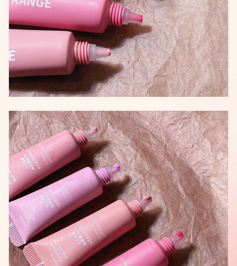 HERORANGE Single Color Liquid Blush Airy Lightweight Transparent Long-lasting Low Saturation High Brightness HR559