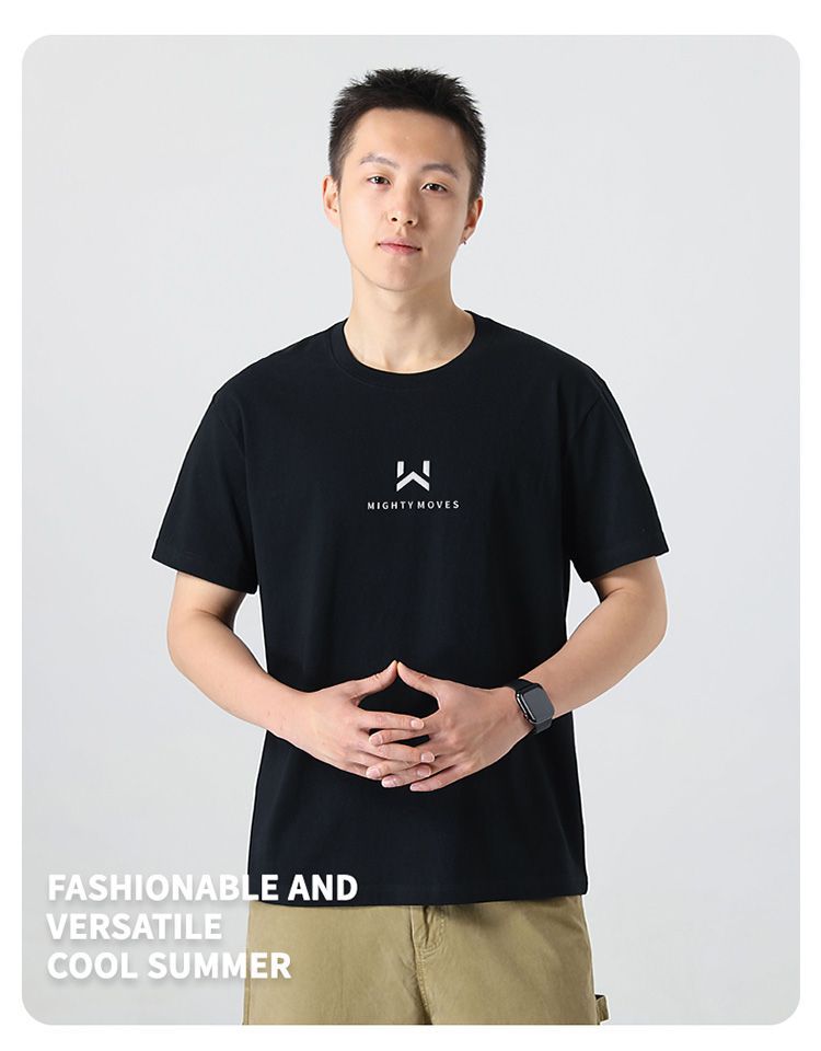 Printed cotton ice silk cool summer short sleeves T Men's American Style High Street Simple Loose Short Shirt t Couple Style