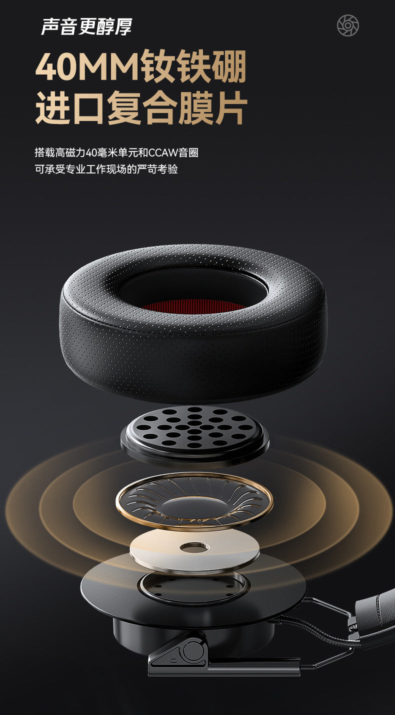New Wolfhunter Model JT01x Over-Ear Monitoring Headphones Entry-level Movie Music Foldable Private Model Headphones In Stock