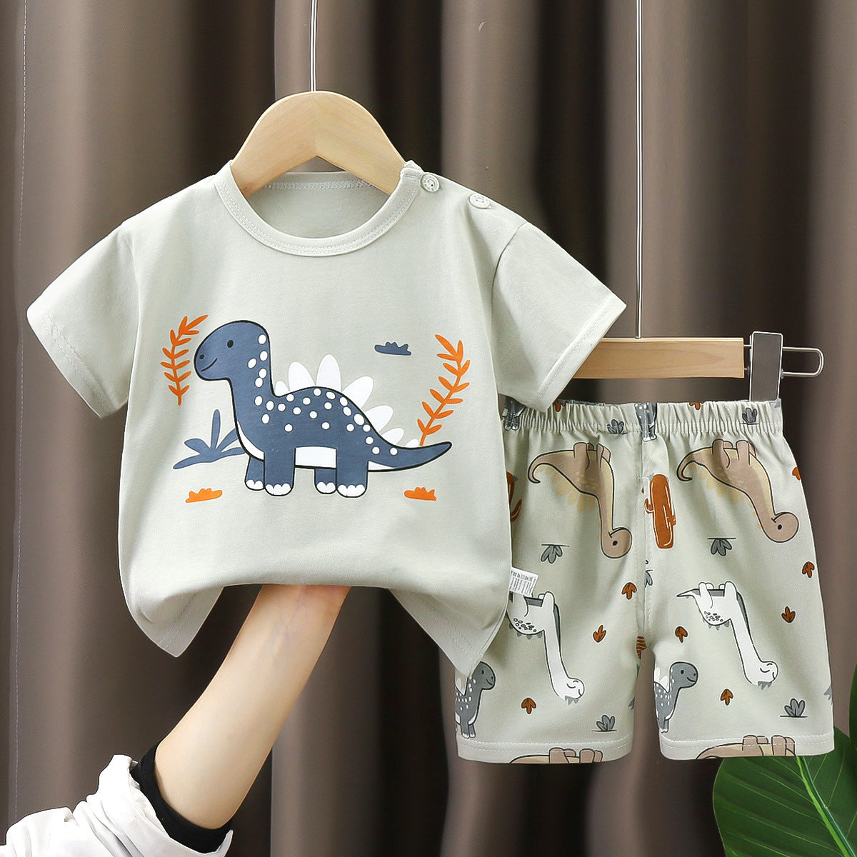 Children's Summer Short Sleeve Set a Cotton-like Boys' and Girls' Clothing t T-shirt Baby Summer Clothing2025Children's Clothing