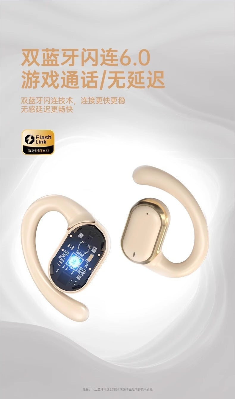 2025New bone conduction Bluetooth earphones wireless over-ear non-in-ear2024Official Genuine Brand Ultra-Long Battery Life