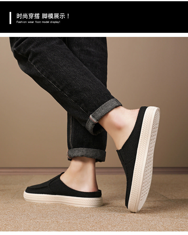 Men's Summer Breathable Casual Slip-On Shoes Comfortable Dad Shoes Outdoor Slippers Home Trendy Men's Shoes