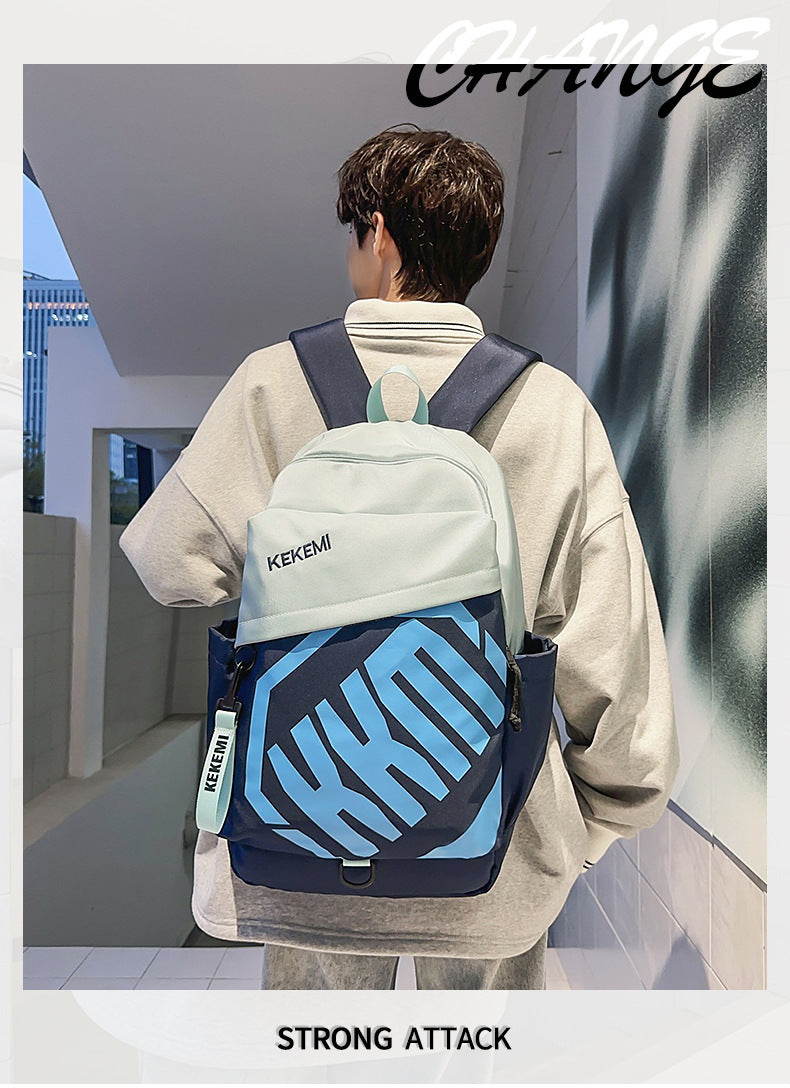 Cross-border Trade Casual Backpack Trendy Letter Waterproof Backpack Large-capacity outdoor travel high-value backpack http://detail.1688.com/offer/972131324440.html
