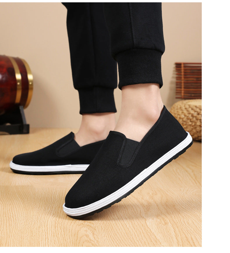 Old Beijing Cloth Shoes Spring Work Shoes Men's Slip-On Shoes Men's Layered Sole Cloth Shoes Men's Casual Old Cloth Shoes