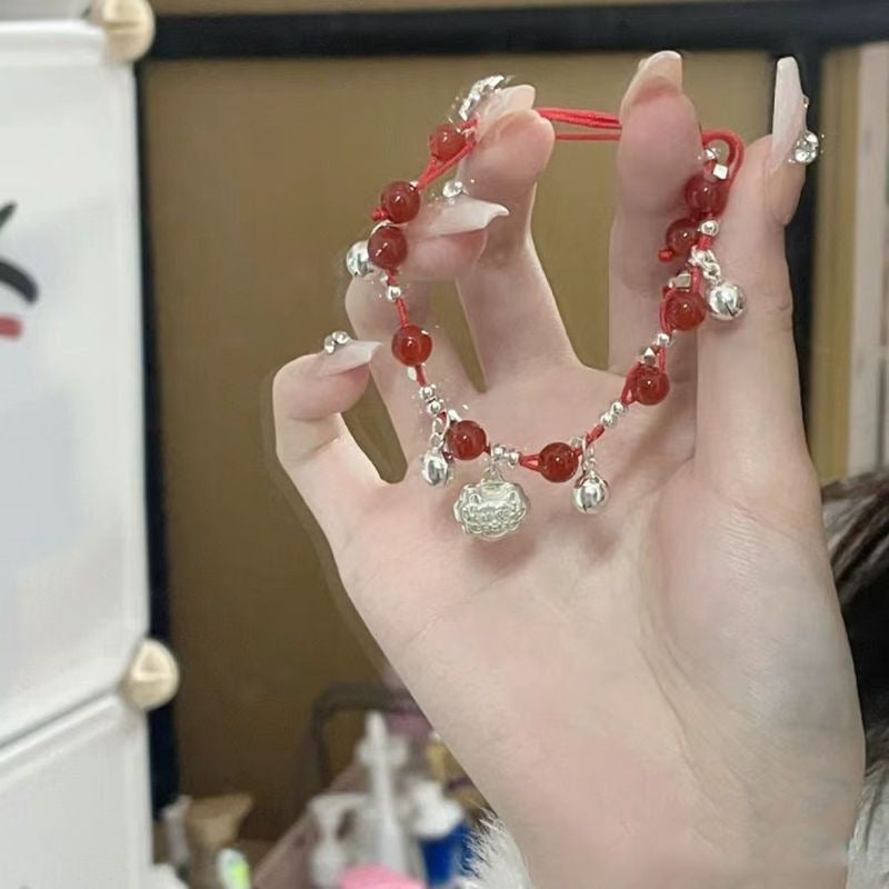 Korean Versatile Pearl Bracelet for Women ins Niche Style High-End Titanium Steel Bracelet Couple Bracelets Wholesale