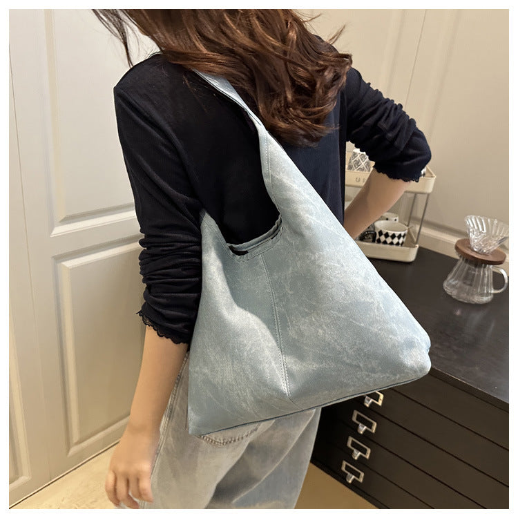 European and American Style Large Capacity Women's Bag2025Summer New Fashionable Single Shoulder Tote Bag Casual Underarm Bag
