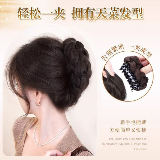 Bun Hair Claw Clip Princess Flower Bud Wig Braided Hair Bun Textured Hair Volume Increase Wholesale