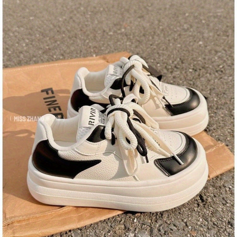 Women's Thick-Soled White Sneakers2025New Summer Women's Sneakers ins Trendy Height-Increasing Chunky Sneakers